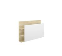 Tête de lit pour lit enfant 90 cm - - avec 2 étagère, coloris blanc/chêne clair - Hauteur 71 x Longueur 105,2 x Profondeur 19,2 cm - PEGANE -