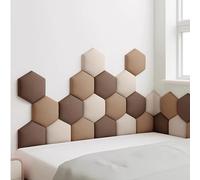 Tête de lit rembourrée, tête de lit Murale, Rembourrage Mural 3D Anti-Collision, Panneaux muraux rembourrés pour décoration intérieure DIY, Autocollants muraux Tatami pour Chambres (E)