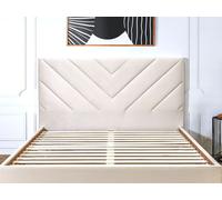 Tête de lit ROMANE tissu velours beige 190 BOBOCHIC 190 Beige