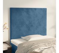 Vidaxl Têtes De Lit 2 Pcs Bleu Foncé 100x5x78/88 Cm Velours Bleu