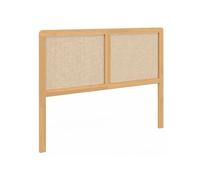 Tête de lit sur pied EDHEN 140 cm cannage et bois