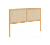 Tête de lit sur pied EDHEN 160 cm cannage et bois