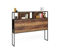 IDMarket - Tête de lit sur Pied Hawkins 145 cm Bois foncé Design Industriel