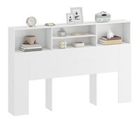 Tête de lit sur pied - HOMCOM - 4 compartiments ouverts - 160 x 20,2 x 108,2 cm - blanc