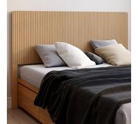 IDMarket Tête de lit sur pied Juliette 160 cm – Effet lattes tasseau bois