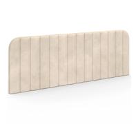 IDMarket - Tête de lit Suspendue Alba 160 cm en Velours Beige