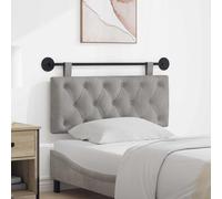 vidaXL Tête de lit suspendue Gris clair 110 x 55 x 7 cm Velours