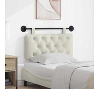 vidaXL Tête de lit suspendue Crème 100 x 55 x 7 cm Velours