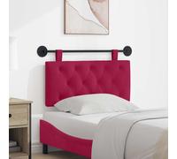 vidaXL Tête de lit suspendue avec lumière LED Velours bordeaux 90 x 55 x 7 cm