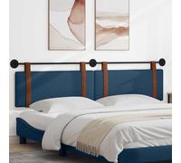 Tête de lit suspendue bleue d'unité centrale antique pour la chambre à coucher, panneau mural rembourré moderne en bois d'ingénierie et en métal, installation facile, design minimaliste d'économie