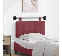 Tête de lit suspendue en tissu de bois, tête de lit suspendue douce pour chambre à coucher avec rail en métal enduit de poudre, deux plaques et sangles détachables, assure une stabilité