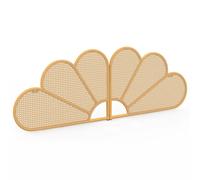 IDMarket - Tête de lit suspendue Ivy 160 cm - Effet rotin et cannage en forme de fleur