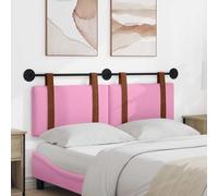 Tête de Lit Suspendue Moderne Rose, 150x55x5 cm, en PU Antique Rembourré, Support Mural, Design Élégant pour Chambre à Coucher