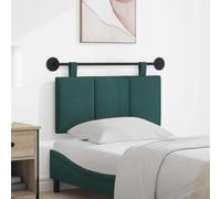 Tête de lit Suspendue rayée Vert foncé 90 x 55 x 5 cm en Tissu Polyester rembourrée avec Rail métal pour Montage Mural Design Moderne Confortable