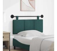 Tête de lit Suspendue rayée Vert foncé en Tissu 110 x 55 x 5 cm rembourrée avec Rail métal Montage Mural Design Moderne Confortable
