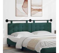 vidaXL Tête de lit Suspendue Tissu, Tête de lit Moderne rectangulaire, Design Mural, déco de Chambre Personnalisable, Meubles Gain de Place