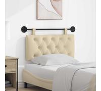 vidaXL Tête de lit suspendue Montage mural Crème 100 x 55 x 7 cm tissu