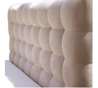 Tête de lit VERSAILLES 160x122, beige, Gamme Prestige Hôtel, capitonnée, est composée d’un tissus de qualité supérieure.