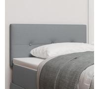 vidaXL Tête de lit Bouton Capitonné Gris Clair 90 cm Tissu