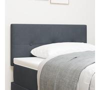 Tête De Lit Vidaxl Bouton Capitonné Gris Foncé 90 Cm Velours Gris