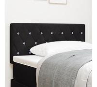 Tête De Lit Vidaxl Boutons En Cristal Capitonnée Noir 90 Cm Velours Noir