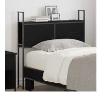 Tête de lit VidaXL chêne noir 83 x 15 x 98 cm avec rangement et station de charge