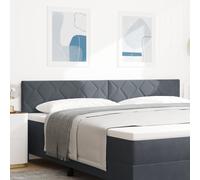 Tête De Lit Vidaxl Design Blocs Diamant Gris Foncé 200 Cm Velours Gris