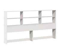 vidaXL Tête de lit 855652 en bois massif de pin 180 cm blanche avec rangement
