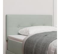 Tête De Lit Vidaxl En Velours Gris Clair À Boutons Capitonnés De 80 Cm Gris