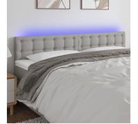 Tête de lit - vidaXL - LED - Gris clair - 160x5x78/88 cm - Tissu durable