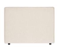 Tête de lit YOLAN 90 rembourrée, En tissu polyester pour lit 90 cm, Sur pieds en plastique, Blanc