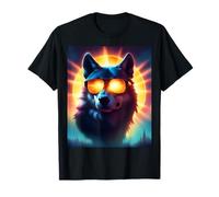 Tête de loup avec lunettes de soleil pour loup et amoureux de la nature T-Shirt