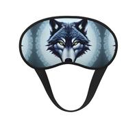 Tête de loup féroce C'est un masque pour les yeux à bord noir. Le masque doux pour les yeux peut améliorer la qualité du sommeil et est adapté pour l'intérieur, l'extérieur et les voyages.