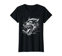 Tête de Loup-Garou féroce Halloween Vampire Monster Horreur Animal T-Shirt Graphique avec Valeur