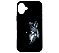 Tête de Loup inspirante Demi-Loup Coque pour iPhone 16 Plus
