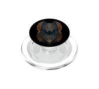 Tête de Loup, mythologie Nordique, Celtique, Viking, Esprit Animal PopSockets PopGrip pour MagSafe