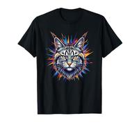 Tête de Lynx colorée - Énergie spirituelle bohème - Chat Sauvage T-Shirt