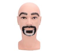 Tête de Mannequin avec barbe ergonomique en résine PVC, tête d'entraînement pour couper la barbe réaliste pour s'entraîner à couper la barbe en forme de O