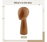 Tête de mannequin avec grain de bois, taille adulte unisexe avec tête de 56 cm, bon pour le style de perruque et l'affichage de chapeaux, support réaliste en fibre de verre