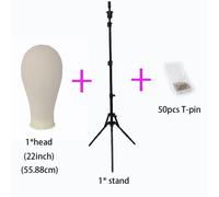 Tête De Mannequin Chauve Avec Pince,Cosmétologie,Pratique,Maquillage,Femme Fabrication De Perruque,Exposition De Chapeau,55cm - Type Head With Big Stand #A