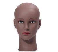 Tête de mannequin chauve Tête de mannequin chauve Tête de perruque féminine Tête de perruque professionnelle Cosmétologie pour la fabrication de perruques