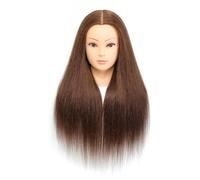 Tête de mannequin de 50,8 à 55,9 cm avec 85 % de cheveux humains - Tête d'entraînement à la cosmétologie - Tête de mannequin avec support de serrage de table gratuit
