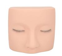 Tête de Mannequin de Pratique Sonew, Tête de Mannequin de Cils en Caoutchouc PVC avec Modèle de Cils à 3 Couches, Fabriquée à la Main, Réutilisable pour les Débutants et les