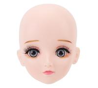 Tête de mannequin d'extension de cils, tête de pratique professionnelle réutilisable avec base stable pour salons de beauté, formation pour débutants, fibre synthétique en