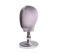 Tête de mannequin élégante en tissu avec base stable pour chapeau et perruques présentant des accessoires de soins capillaires Mannequin de base stable