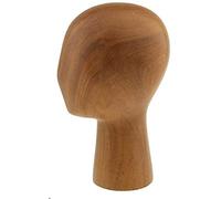 Tête de Mannequin en Bois Formation Mannequin Tête Modèle Présentoir Stand pour Bijoux Chapeau Chapeau