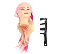 Tête de mannequin en cheveux humains, tête de poupée de formation capillaire, tête de poupée de pratique de mannequin de coiffeur, pyrofilament, pour coiffeur, étudiants, salons