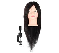 Tête de mannequin en cheveux véritables, tête de formation de coiffeur professionnel, poupée de cosmétologie pour coiffure, coupe, teinture permanente, éruption, pratique, salon