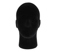 Tête de mannequin en mousse pour perruque, coiffure, chapeau - Noir