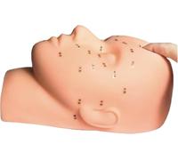 Tête de mannequin en silicone, modèle d'entraînement multifonction, modèle de tête de mannequin de massage d'acupuncture, for étudiants en médecine, médecins, esthéticiennes, enseignement, formati